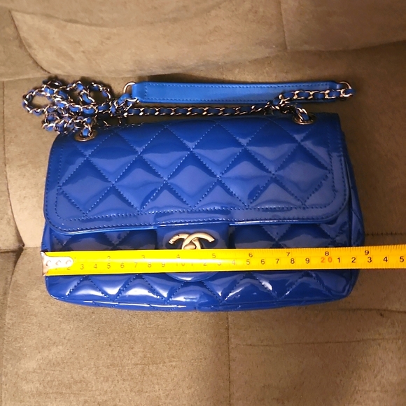 Chanel Patent Blue Medium Crossbody/ Shoulder Handbag 💙⚡️ - Picture 12 of 14